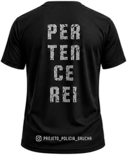 Camiseta Dry Fit, costas Pertencerei