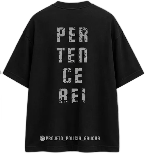 Camiseta Oversized, costas Pertencerei
